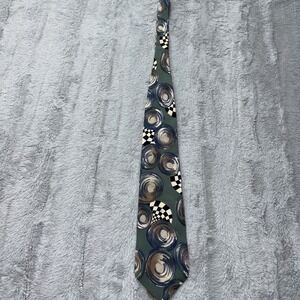 Zylos, George Machado Men's Necktie 100% Silk 4"x 57" Geometric Theme
